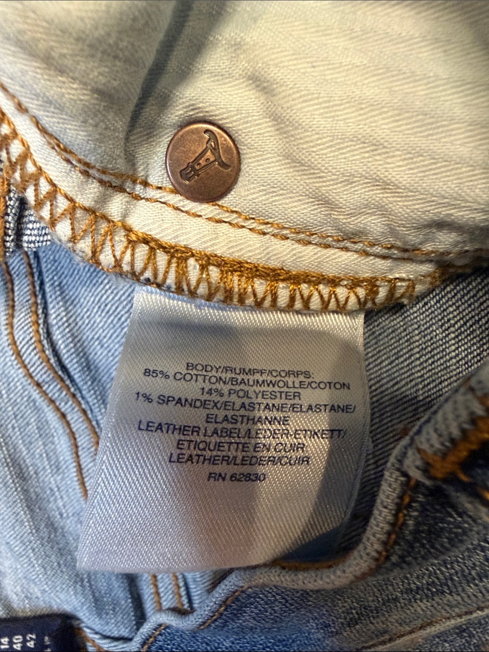 Lands’ End wide leg stretch denim jeans 10 - Picture 7 of 11
